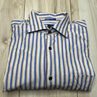 Camisa PAUL SMITH London Abotonada Rayas Algodón Multicolor Para Hombre Talla XL Foto 1 de 4