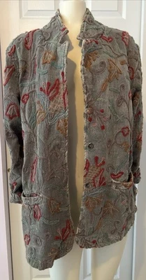 Chaqueta floral elevada acolchada de algodón CITRON Santa Monica talla M botón vintage Foto 1 de 4