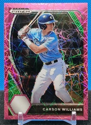 Carson Williams 2021 Panini Prizm Draft Picks #PDP28 RC Pink Velocity Refractor  - Image 1 of 4