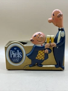 Vintage Piels Light Beer & Harry Cast Metal Caddy Straw Holder/Display - Picture 1 of 15