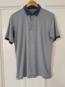 Ping Sensor cool Blue Striped Golf Polo Shirt size M - Picture 1 of 9