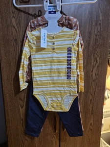 Carters Girls 4 Piece Outfit - Floral And Striped 24M - Picture 1 of 6