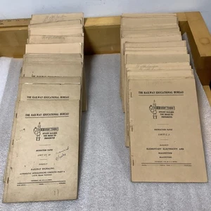DC BUELL LOT Over 60 THE RAILWAY EDUCATIONAL BUREAU Signaling Course 1940’s - Picture 1 of 12