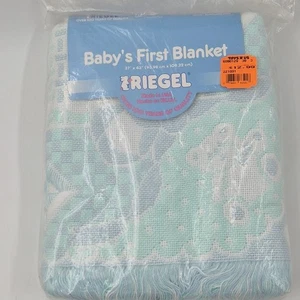 Nuevo De Colección Años 80 Riegel Bebé Primera Manta Azul Flecos Juguetes R Us Azul Verde Nuevo de Lote Antiguo Regalo - Imagen 1 de 10