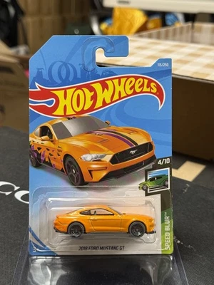 ERROR HOTWHEELS 2018 FORD MUSTANG GT, NO SIDE TAMPO ERROR VERY NICE W/PROTECTOR - Image 1 of 4