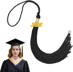 Black 2025 Tassel Graduation with 2 pcs Ajustable 2025 - Picture 1 of 7
