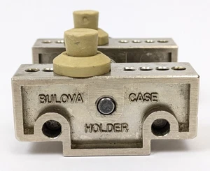 Tornillo de banco con soporte de estuche y movimiento de pulsera pesado Bulova de colección ~ LEER - Imagen 1 de 6