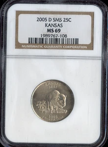 2005-D Kansas Quarter NGC MS69 Satin Holiday Sale 🎁 - Picture 1 of 2
