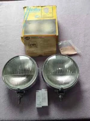 Faros antiniebla cromados coche clásico Hella VW Mercedes nuevos NOS faros antiniebla Foto 1 de 4