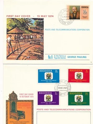 Rhodesia 1973 - 1976 - 4 nice FDC - one is  UPU - Image 1 of 3