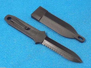 CIA Sticker Neck Knife M4259 non-metal polycarbonate double edge dagger 7" - Picture 1 of 5