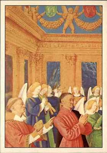 Künstlerkarte Künstler Jean FOUQUET "Bildnis des Etienne Chevalier" Spätgotik - Picture 1 of 2