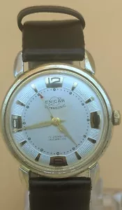 Vintage 1950s Enicar Ultrasonic 17 Jewel Watch ,Brevet All SS Divers Case - Picture 1 of 7