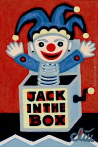 JACQUELINE DITT - Jack in the Box 2022 Pintura Original Mini Saltador - Imagen 1 de 3
