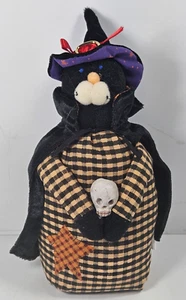 Vtg Russ Berrie "Zelda"  7-inchPlush Shelf Sitter Halloween Witch Cat, New/Mint - Picture 1 of 10