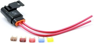 Portafusibles APM 12AWG a prueba de salpicaduras para clima Mini APM 5A, 7.5A, 10A, 15A, 20A Foto 1 de 4