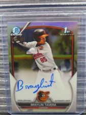 2023 Bowman Chrome Braylin Tavera Refractor 1st Prospect Auto #126/499 Orioles