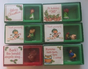 6 Vintage American Greetings Gifts and Good Wishes Christmas Ornaments w/ Boxes - Picture 1 of 8