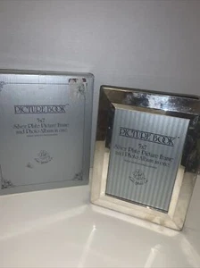 Picture Book 5x7 Picture Frame & Photo Album in One, SilverPlate Needs Polished - Picture 1 of 6