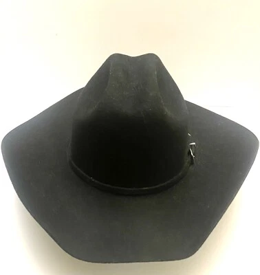 Sombrero de Vaquero Rodeo King 3X Mezcla Lana Negro Talla 7 Foto 1 de 4