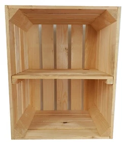 4 x NEUE OBSTKISTEN HOLZKISTEN MIT ZWISCHENBODEN REGALKISTE MIT BODEN - Bild 1 von 3