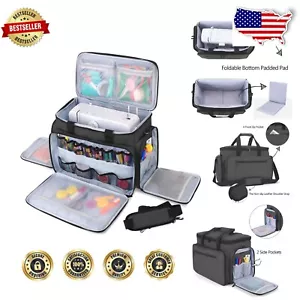 Portable Padded Sewing Machine Bag with Multiple Storage Pockets - Fits Most - Picture 1 of 10