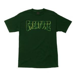 Creature Skateboard Shirt Psych Outline Dark Green Mens - Picture 1 of 1