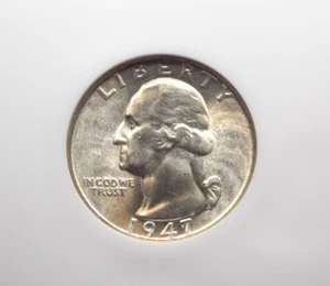 1947 "D" Washington SILVER Quarter 25c NGC MS64 #017 BU Uncirculated ECC&C, Inc - Picture 1 of 5