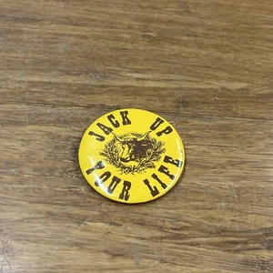 EARLY VTG "JACK UP YOUR LIFE" SONOMA JACK CHEESE PINBACK ADVERTISING BUTTON 2" - Picture 1 of 7