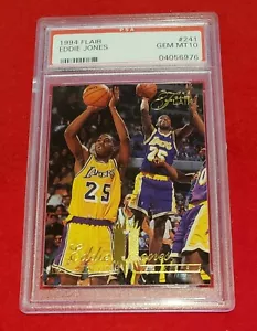 EDDIE JONES - 1994-95 Flair #241 RC - PSA 10 GEM MINT - Foto 1 di 1