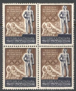 PRC_4_114. REPÚBLICA. Bloque de sello 1952 "MOSTRA BOLLO SPORTIVO". Sas 684. MNH - Imagen 1 de 1
