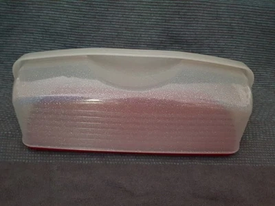 Tupperware Super-Bäcker XXL-Kuchenbehälter Sonderfarbe ROT / Glitzer - Bild 1 von 4