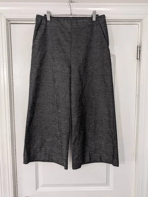 Prairie Underground Cropped Wide Leg Pants women's medium black textured - Image 1 of 4