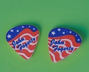 🎸2X Guitar Pick John Fogerty Creedence Clearwater Revival Tour Concert Replica. - Picture 1 of 2