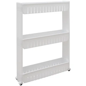 3er Nischenregal 12,5 cm Schiebewagen Nischenwagen Kitchen Trolley Küche Bad - Bild 1 von 6