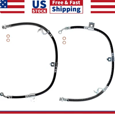 2x Linha de freio dianteira esquerda e direita mangueira de freio para 1999-2005 Hyundai Sonata - Imagem 1 de 4