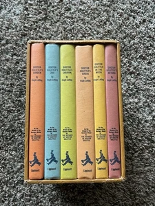 Dr. Dolittle Hugh Lofting Box Set 1967 Vintage Film Musical Book Set of 6 In EUC - Picture 1 of 24