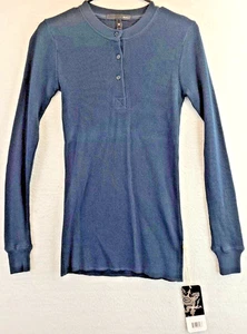 RVCA Black Spitfire Lightweight Long Sleeve Thermal Shirt Henley Youth Medium - Picture 1 of 9