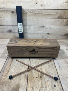 Timber Drum Co. - Tambor de troncos de lengua hendida con mazos - Hecho a mano en EE. UU. - Ceniza/Roble - Imagen 1 de 13