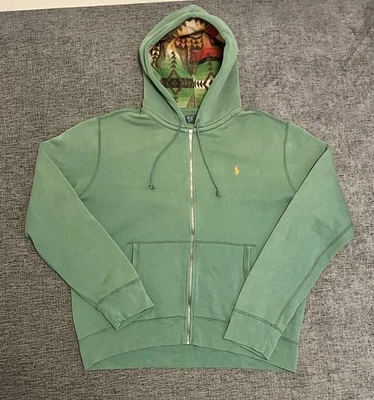 Polo Ralph Lauren Masculino Verde Zíper Completo Moletom Asteca Sudoeste Vintage XXL - Imagem 1 de 4