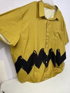 Blusa Camisa Vintage Priory Amarillo Mostaza Manga Corta Abotonada 5x Para Hombre - Imagen 1 de 14