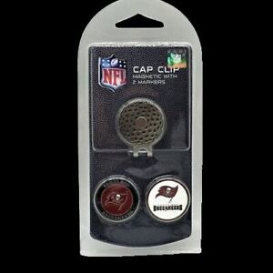 Tampa Bay Buccaneers NFL Team Golf Cap Clip with 2 Magnetic Enamel Ball Markers