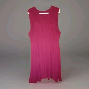 Torrid Womens Sz 3 Burgandy Sleeveless Pocket V Neck Lined Dress - Picture 1 of 13