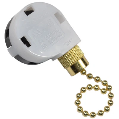 HQRP 3-Speed Ceiling Fan Switch, 4-Wire, Function L-1-2-3, L-2-3, L-1-3, L-1-2 - Image 1 of 4