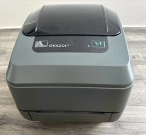 Zebra GK420t Label Printer LAN/ETHERNET + PSU,Cables.Low milage - Photo 1/11