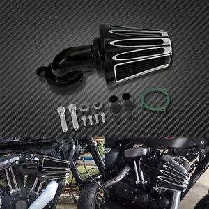 Motorcycle Black CNC Cut Air Cleaner Filter Fit For Harley Sportster 2004-2021 - Picture 1 of 12