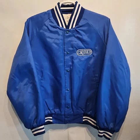 1990'S VINTAGE Orlando Magic NBA BASKETBALL Snap Varsity JACKET MENS Size Large Cover