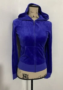 JUICY Couture NWT Y2K Royal Purple “Luxe For Life“ Velour Jacket Size S - Picture 1 of 6