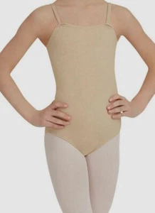 $30 Capezio Kid's Girl's Beige Sleeveless One Piece Camisole Leotard Size Medium - Picture 1 of 3