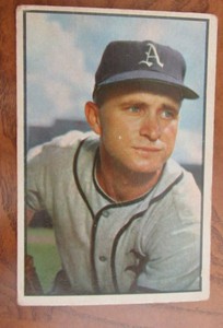 1953 Bowman Color Baseball - # 11 Bobby Shantz, p, Philadelphia Athletics